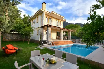 Villa Almond 2 Ovacık in Fethiye: A 3-Bedroom Holiday Villa Very Close to the Sea and City Center.