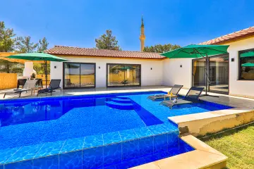 Modern, Jacuzzi-equipped 2-Bedroom Villa Amidst Nature - Villa Zelyus, Kalkan Sarıbelen