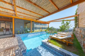 Modern Wooden Villa Dacron in Kalkan Kördere: Nature Views and Jacuzzi Retreat