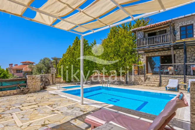Villa Lumina 5 – Kalkan Üzümlü’de Korunaklı ve Çocuk Havuzlu 4 Kişilik Villa