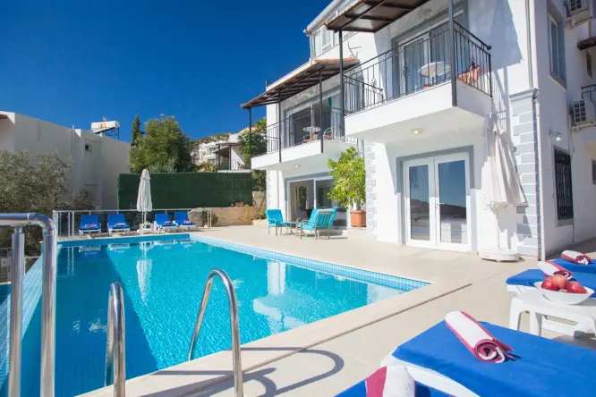 Villa Mehtap Kalkan - Deniz Manzaralı, Özel Havuzlu Tatil Villası
