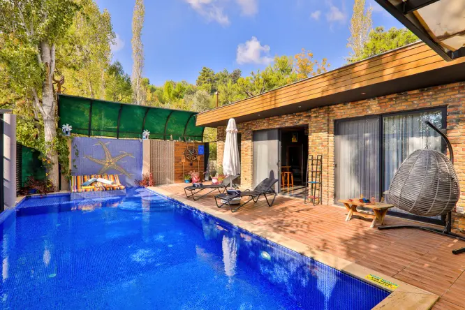 Jakuzili ve Özel Havuzlu Lüks Balayı Villası | Villa Delal Duo, Kalkan
