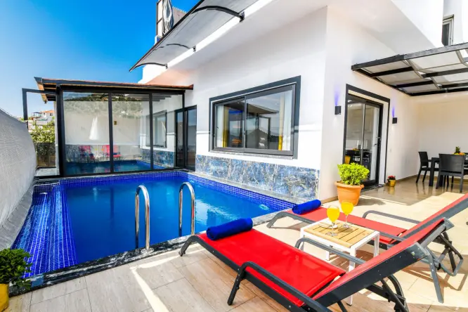 Kalkan’da Isıtmalı Havuzlu, Muhafazakar Balayı Villası – Villa Yaz 4